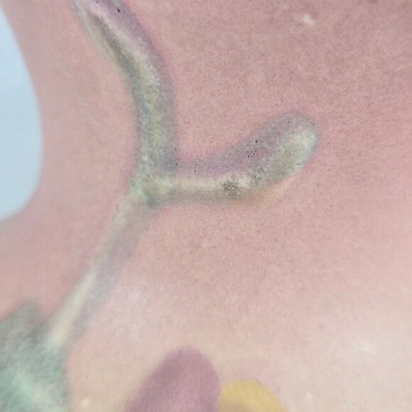 Vintage Hull Pottery Magnolia Matte Ewer Pink Yellow Blue Green Collectible - Picture 4 of 15